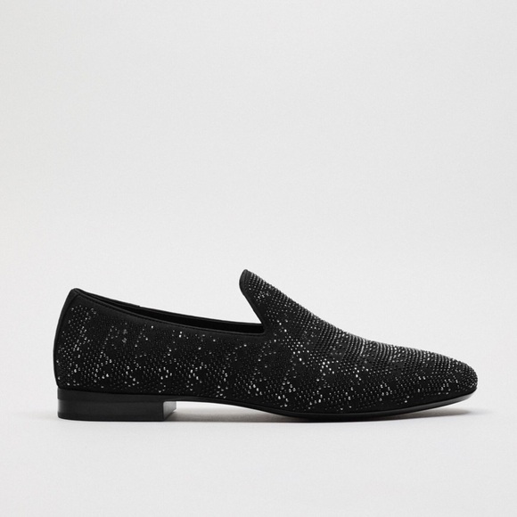 Zara Other - ZARA MEN SPARKLY BLACK LOAFERS